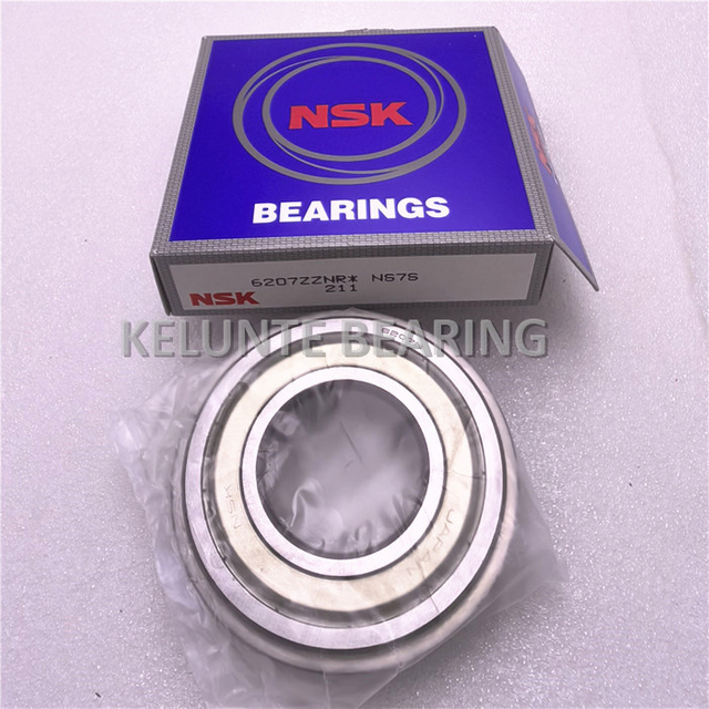 Original NSK 6207ZZNR deep groove ball bearing 35x72x17mm